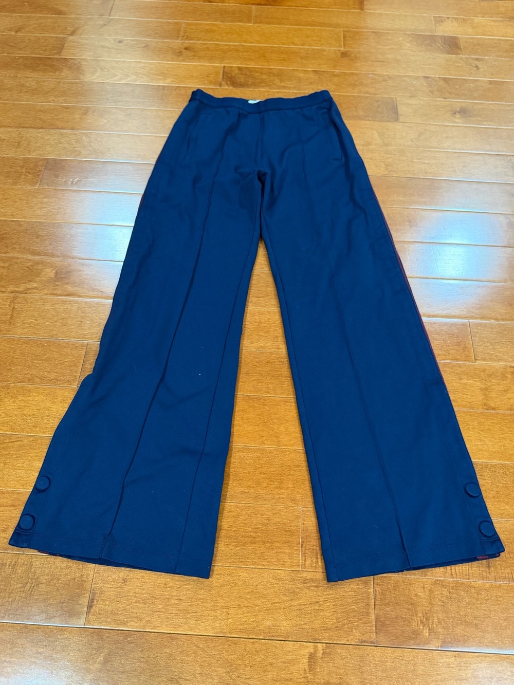 Tory Sport Tory Burch Navy Nylon Blend Elastic Waist Ankle Snap Track Pants XS
